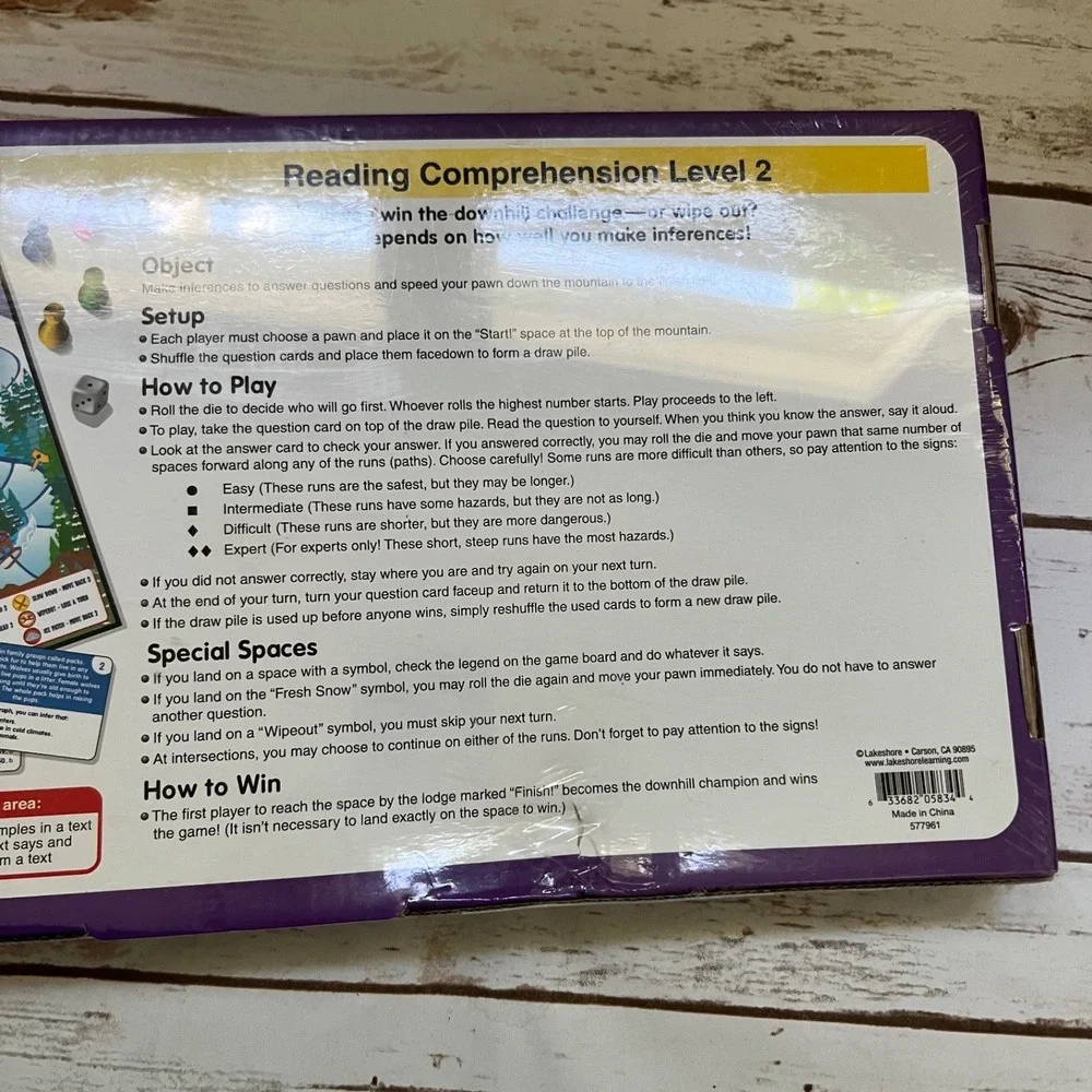 Lakeshore Hazard Mountain Inference Game Purple Reading Comprehension Grades 4-5